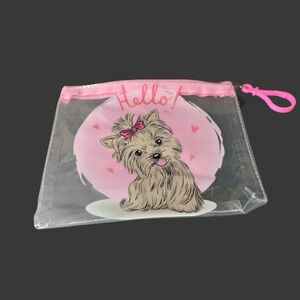 Cute Clear Small Zippered Dog Pouch